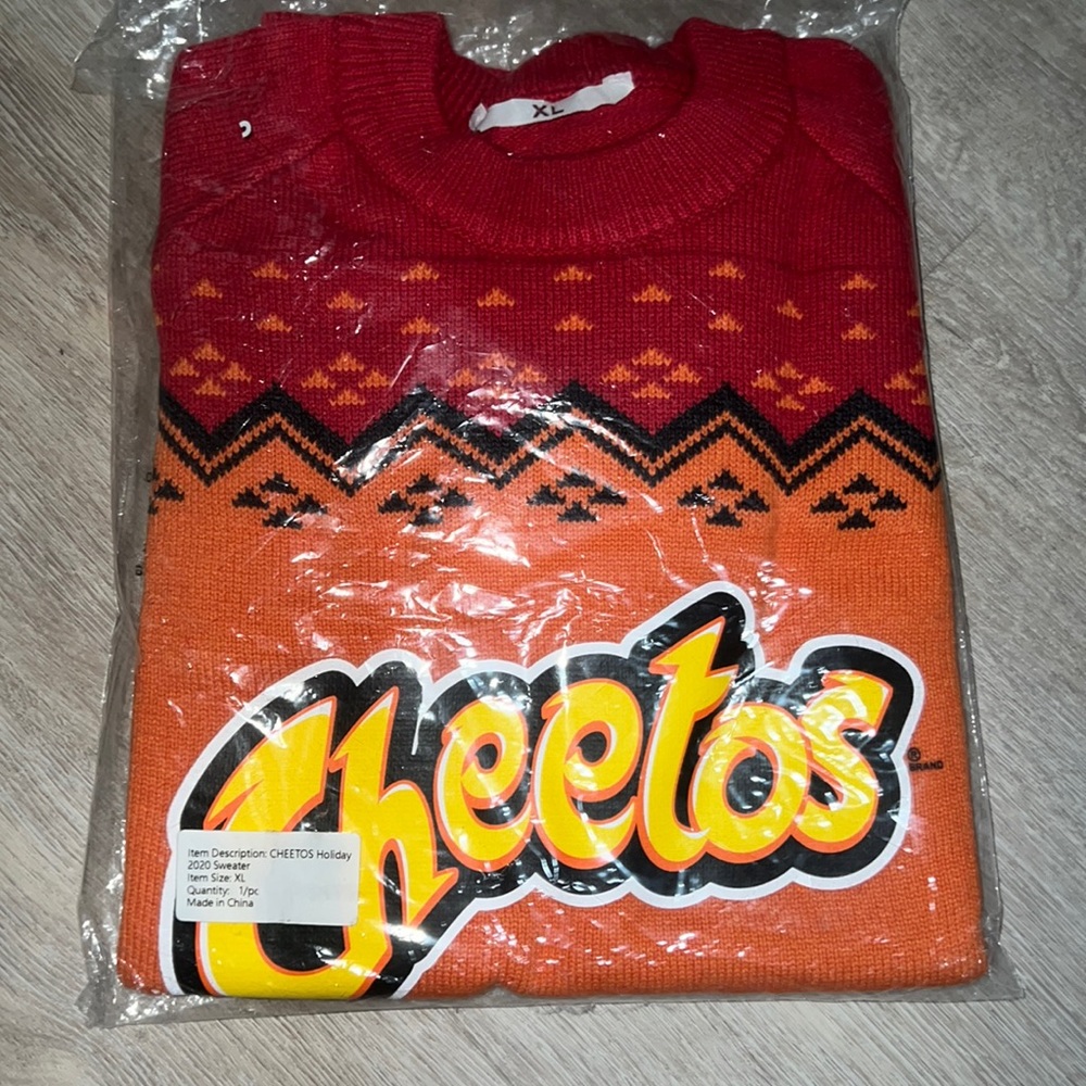 Exclusive official Cheetos holiday sweater